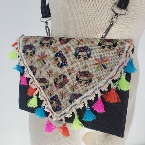Frida Kahlo Mexican Artesanal Crossbody/Cl… - Picture 1 of 10